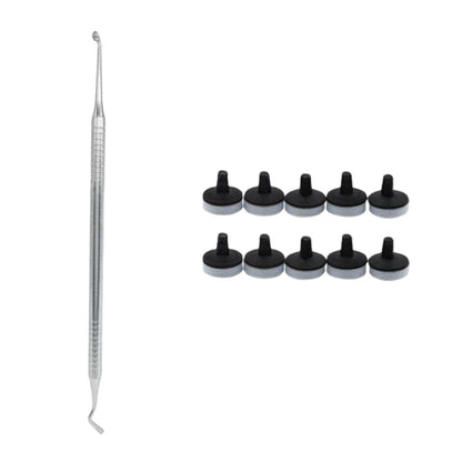 Dental Resin Filling Kit – Composite Light Cure Spatula & Molding Tools Set with Foam Pad Holder for Dentistry Use