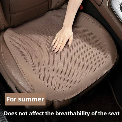 Universal Car Seat Cushion Cover - Four-Season Breathable Ventilated Half-Cover Seat Pad Set for Front or Rear Seats