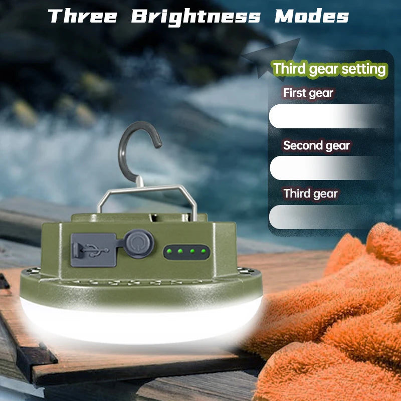MOSLIGHTING 9900mAh Rechargeable Camping Lantern — Powerful LED Flashlight with Magnet, Portable Tent & Work Light