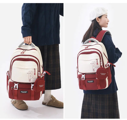 BAIJIAWEI Girls Waterproof School Bag with Purse – Printing Design, Ideal for Teenage Girls and Children – Durable Backpack for School