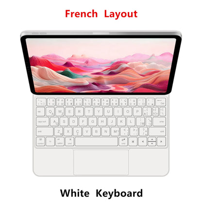 Backlit Magic Keyboard Case for iPad Pro 11/13" (2024 M4) & iPad Air M2 – Smart Folio Cover