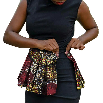 African Print Waist Corset Belt - Handmade Ankara Overlay Tie Belt for Women, Stylish Skirt & Dress Accessory