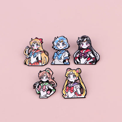 Cartoon Anime Enamel Brooch Pins – Kawaii Metal Badge Jewelry for Clothing & Backpack Gifts