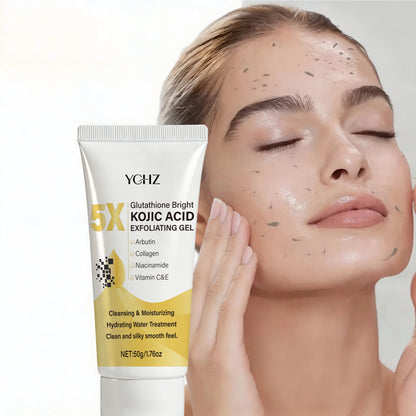 Kojic Acid Exfoliating Cleansing Gel - Deep Pore Cleansing, Moisturizing & Even Skin Tone Care