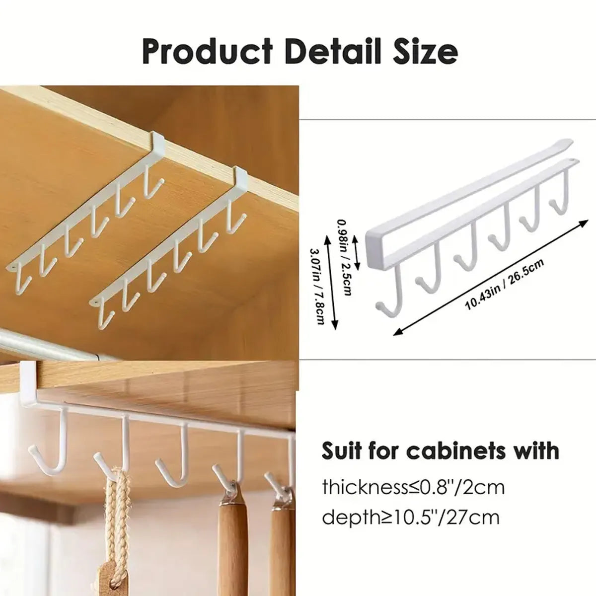 Iron Keychain Display Rack - Multifunctional Jewelry, Accessory & Kitchen Hook Storage Organizer