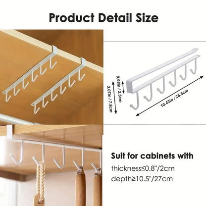 Iron Keychain Display Rack - Multifunctional Jewelry, Accessory & Kitchen Hook Storage Organizer