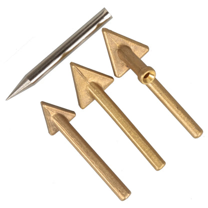 Plastic Repair Soldering Iron Tip - Copper Triangular Smoothing Head for 60W Welding Kit