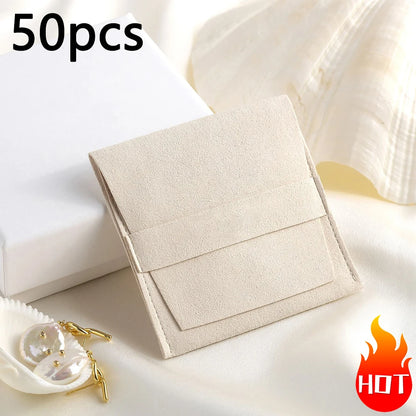 Microfiber Velvet Jewelry Pouch – 1/10/50pcs Gift Bags for Earrings, Necklaces & Wedding Packaging