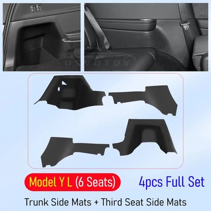 Tesla Model YL 2026 Door Sill Protectors – Anti-Kick Guards, Seat Rail Pads and Trunk Side Cover Mats