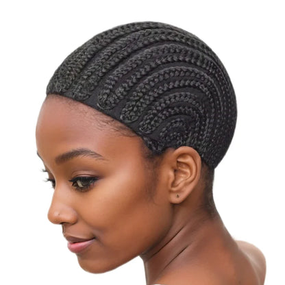 Braided Wig Cap - Breathable Cornrow Cap for Crochet Braids, Sew-In Weaves, Ponytail & Cosplay Wigs