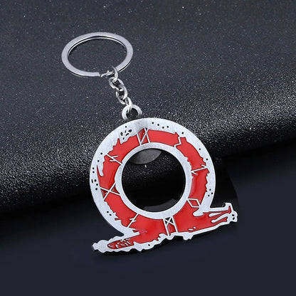 God of War Ragnarok Keychain - Thor Mjolnir Hammer, Leviathan Axe & Blades of Chaos Game Key Ring