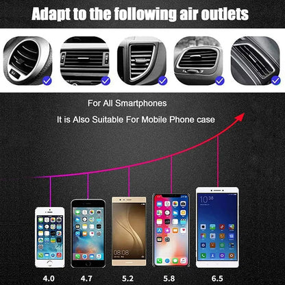 Wireless Charging Car Mount - Intelligent Infrared Rotating Air Vent Phone Holder Fast Charger