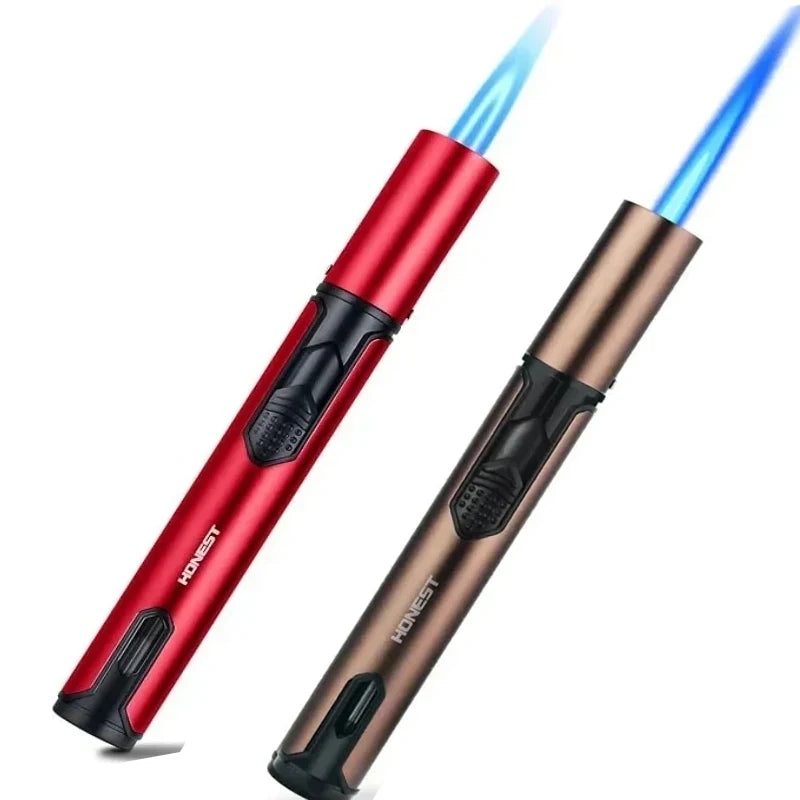 Honest Metal Windproof Torch Lighter – Refillable Pen Jet Flame for Kitchen, BBQ & Camping