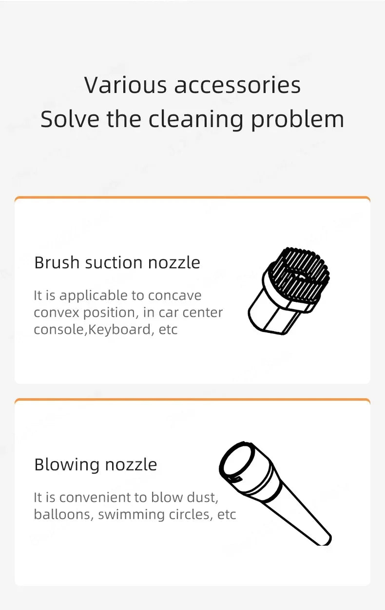 3-in-1 Wireless Car Vacuum Cleaner – Portable Mini Handheld Dust Catcher for Auto Interior Cleaning