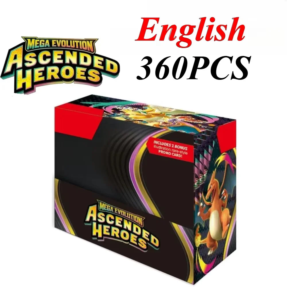 9 Pack Pokémon Trading Cards Set - English Booster Packs with Bright Stars, Prismatic Evolutions and Paldean Fates Gift Collection