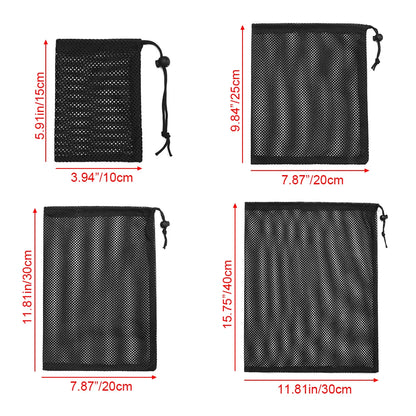 Durable Nylon Mesh Drawstring Bag – Multi-Purpose Outdoor Travel Storage Pouch for Camping Gear