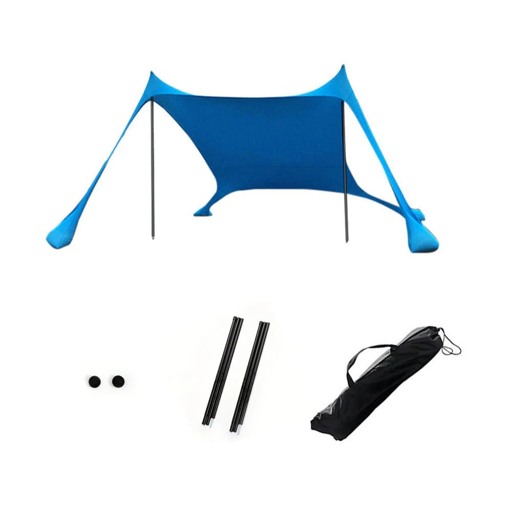 Outdoor Beach Tent Sun Shelter – Windproof UPF50+ Portable Camping Canopy for Family
