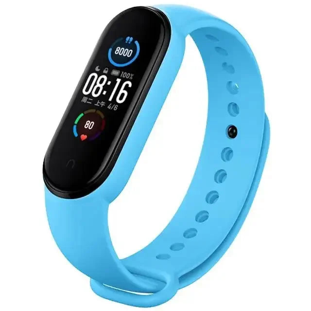 Silicone Watch Strap for Xiaomi Mi Band - Adjustable Replacement Wristband for Mi Band 3 4 5 6 7 Smartwatch