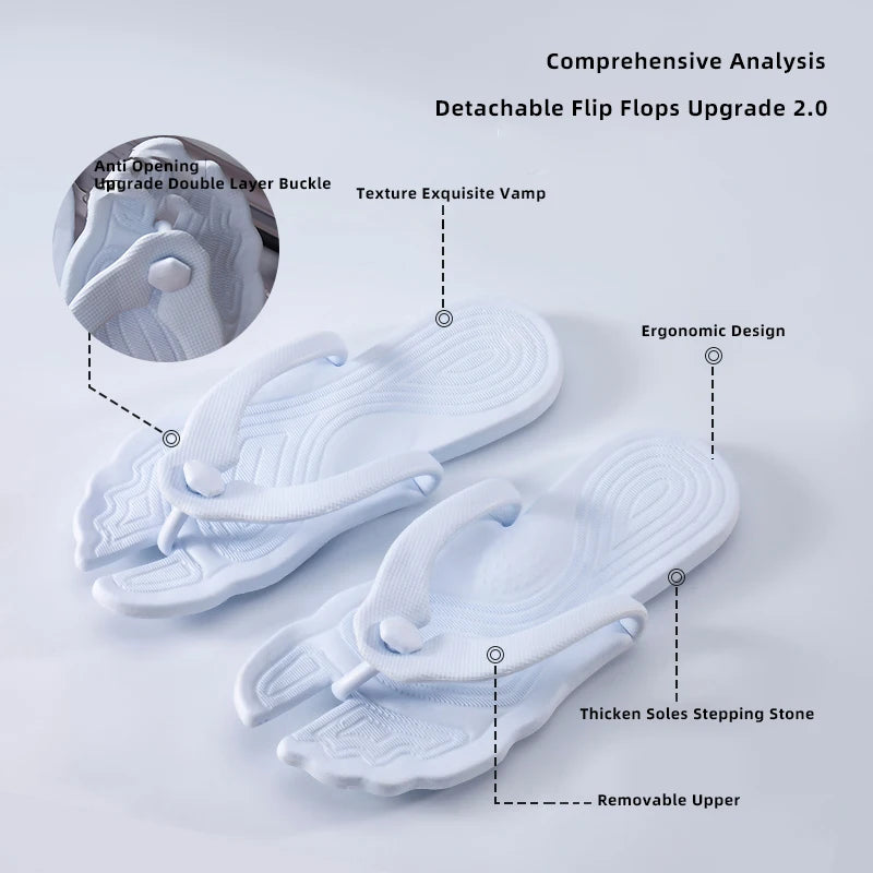Folding Travel Slippers – Anti-Skid Bath & Beach Flip-Flops for Couples
