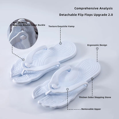 Folding Travel Slippers – Anti-Skid Bath & Beach Flip-Flops for Couples