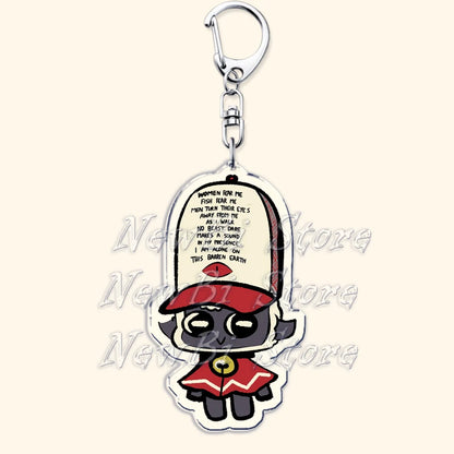 Funny Dark Video Game Sheep Keychain – Cute Lamb & Goat Bag Accessory Gamer Gift