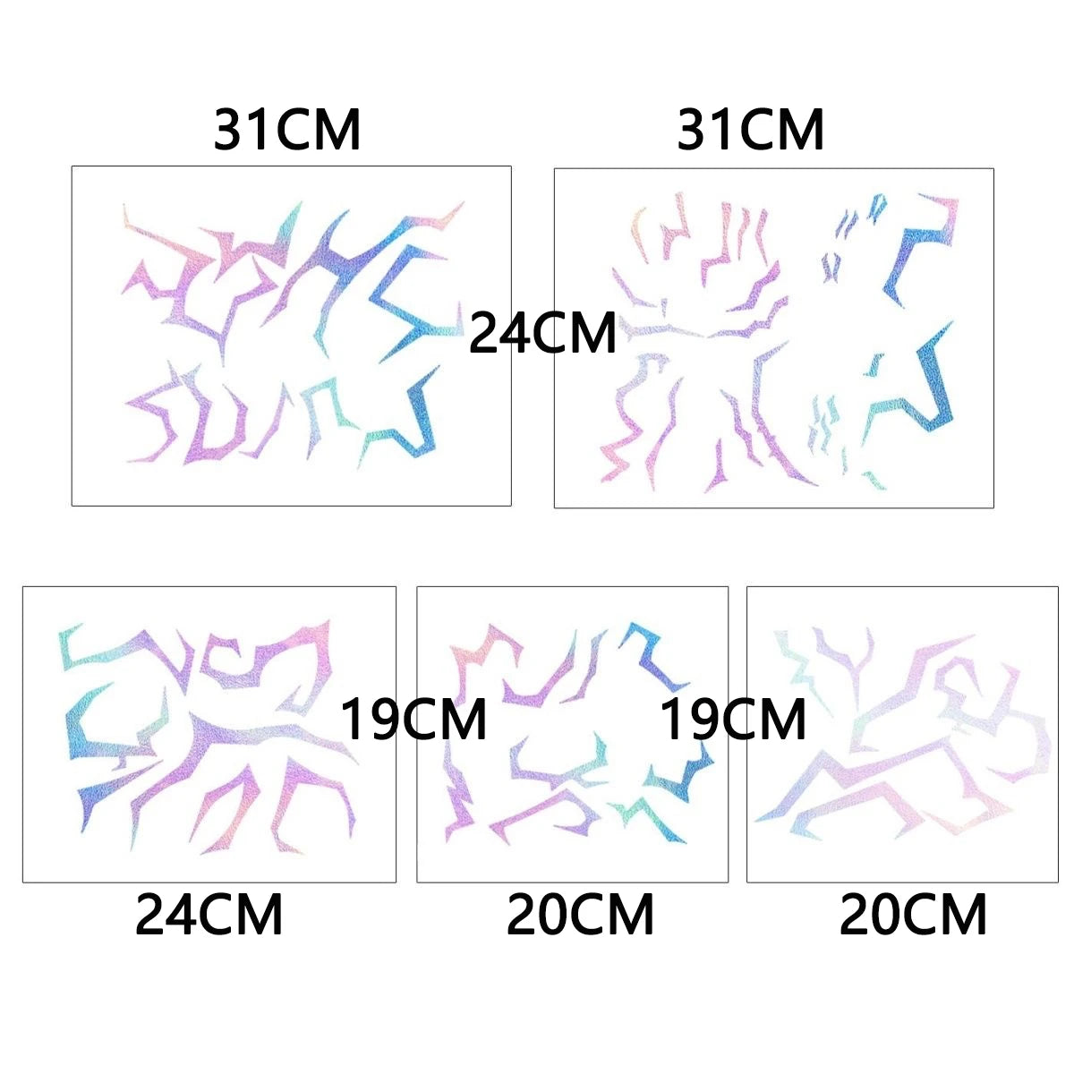 5pcs Laser Kpop Demon Hunters Rumi Kang Temporary Tattoo Set – Face & Body Tattoo Stickers for Halloween Party Gifts