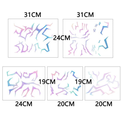 5pcs Laser Kpop Demon Hunters Rumi Kang Temporary Tattoo Set – Face & Body Tattoo Stickers for Halloween Party Gifts