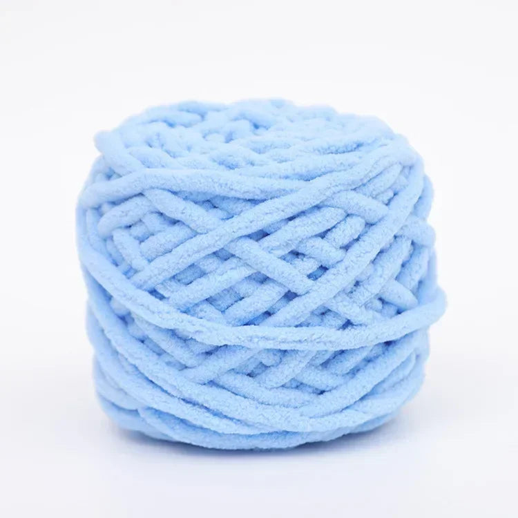 100g Chenille Knitting Yarn – Soft Thick Cotton Ice Strip Wool for DIY Hand Knitting Scarves & Crafts