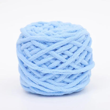 100g Chenille Knitting Yarn – Soft Thick Cotton Ice Strip Wool for DIY Hand Knitting Scarves & Crafts