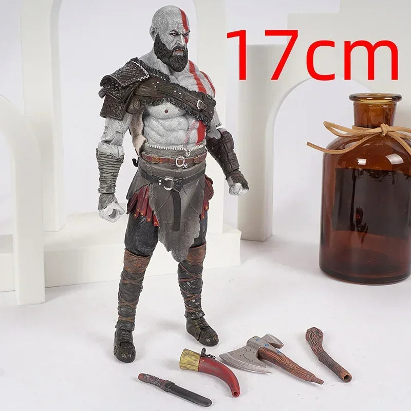 NECA God of War II Kratos 7-Inch Action Figure in Ares Armor with Blades - Classic Video Game Collectible Toy