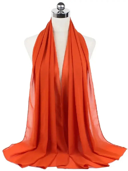 Women’s Solid Chiffon Instant Hijab – Ready-to-Wear Islamic Scarf, Muslim Shawl & Arab Head Wrap