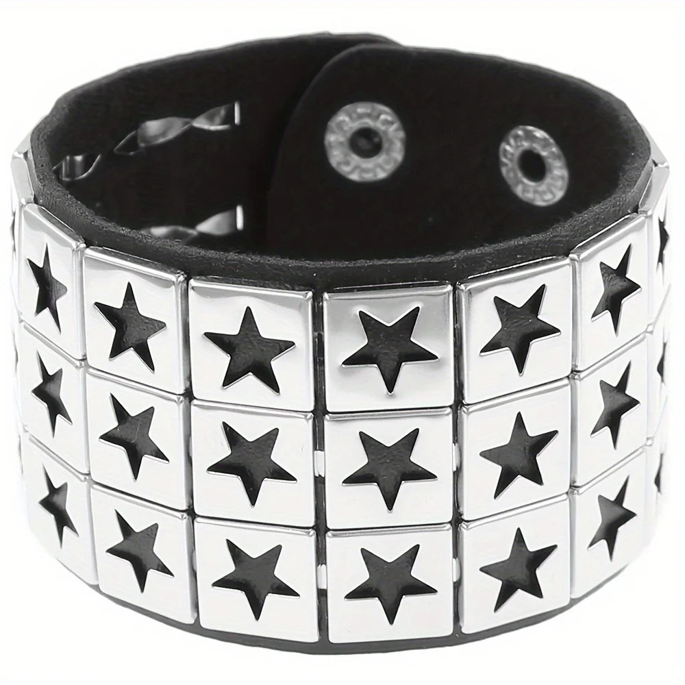 Gothic Punk Multi-Chain Bracelet – Retro Street Dance Jewelry for Halloween, Cosplay, Christmas & Birthday Gifts