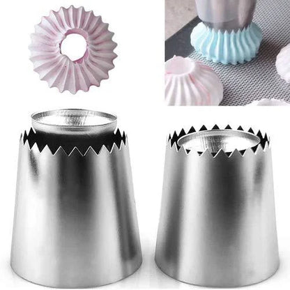 1/2Pcs Stainless Steel Romeo Flower Mouth Pastry Nozzles: Confectionery Pastry and Bakery Accessories Cake Tools Utensils