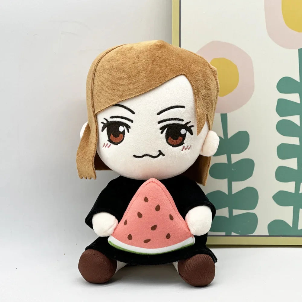 Jujutsu Kaisen Nobara Kugisaki Plush Doll - Cute Watermelon Sitting Anime Collectible Gift