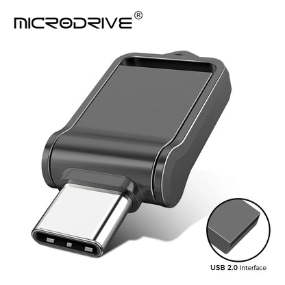 OTG Type-C Pen Drive – Mini Metal USB Memory Stick 32GB to 128GB for Smartphones & Huawei