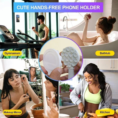 Multi-Functional Magnetic Phone Holder – Silicone Suction Cup Stand for MagSafe iPhone 16-12, Portable Mount