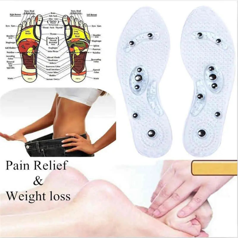 Magnetic Therapy Foot Massage Insoles – Acupressure Point Therapy for Men & Women