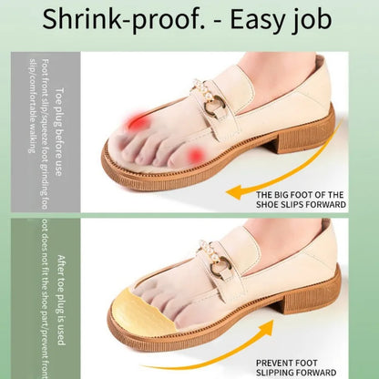 Anti-Sliding Toe Pads – Cuttable PU Foam Toe Plugs & Front Foot Insoles (Shoe Size Reducing Inserts, Soft Accessories)