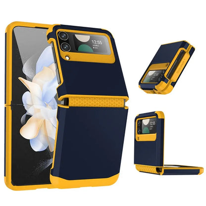 PC TPU Z Flip 3/4/5 Case: Shockproof Armor Phone Cover for Samsung Galaxy - Protective Hinge Mobile Phone Protector, New and Durable