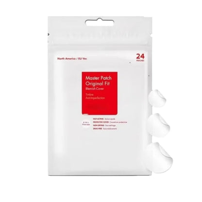 24-Piece Hydrocolloid Acne Patches - Invisible Pimple Spot Stickers in S/M/L Sizes for Face and Body Blemish Coverage