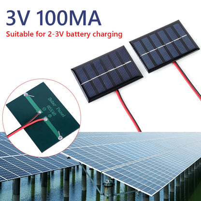 5W Mini Solar Panel 3V-12V - Polysilicon Solar Cell Module for Battery Charging, DIY Projects & Outdoor Devices