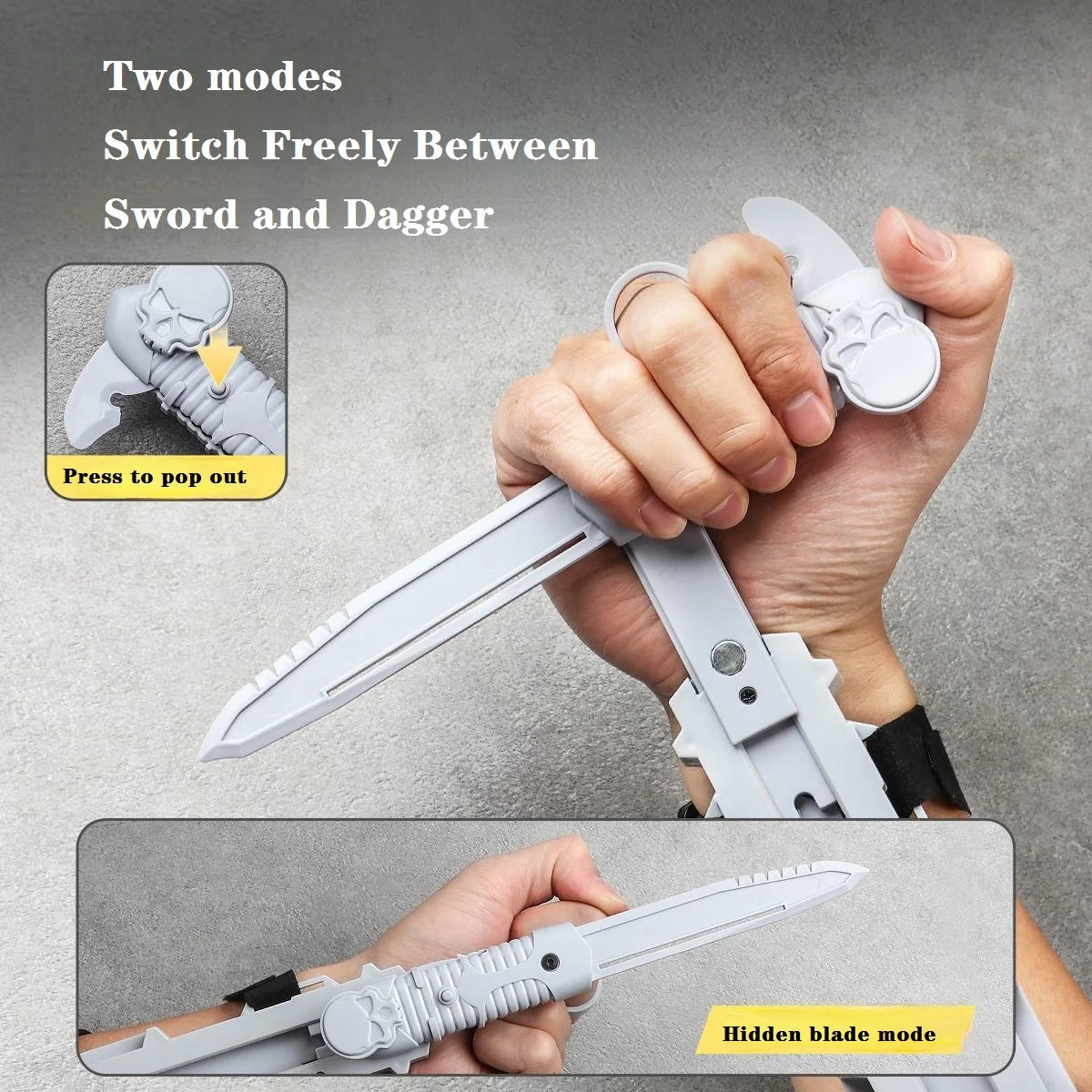 Assassin Sleeve Sword Toy - Retractable Rotating Blade Cosplay Prop for Kids, Interactive Game Play & Birthday Party Gift