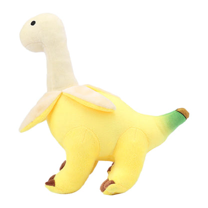 Cute Peeled Banana Brontosaurus Plush Toy – Soft Stuffed Dinosaur, Kawaii Animal Gift for Kids