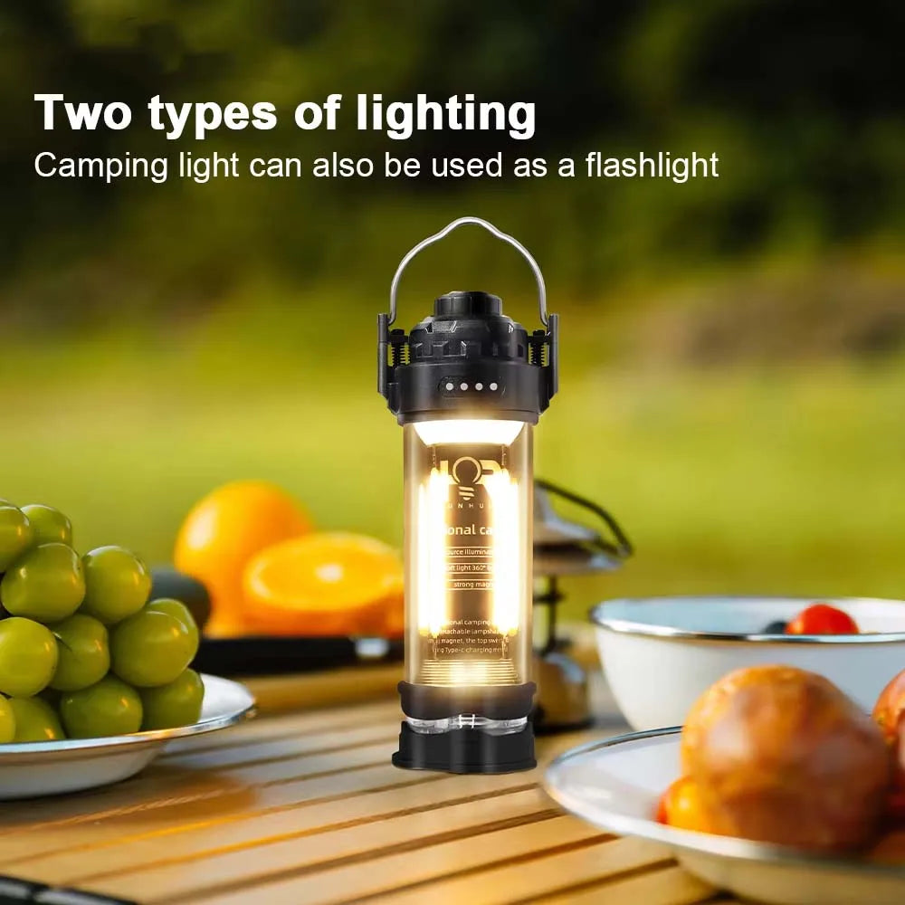 DOTWISE 3000mAh Retro Camping Lantern - Portable Waterproof Outdoor Tent Light & Decorative Atmosphere Lamp