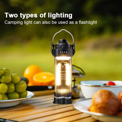 DOTWISE 3000mAh Retro Camping Lantern - Portable Waterproof Outdoor Tent Light & Decorative Atmosphere Lamp