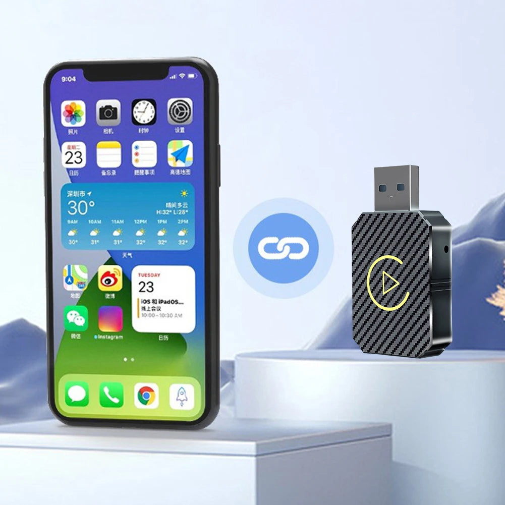 2-in-1 Wireless CarPlay & Android Auto Adapter — WiFi & BT5.0 Smart Mini Dongle, Plug & Play Fast Connect