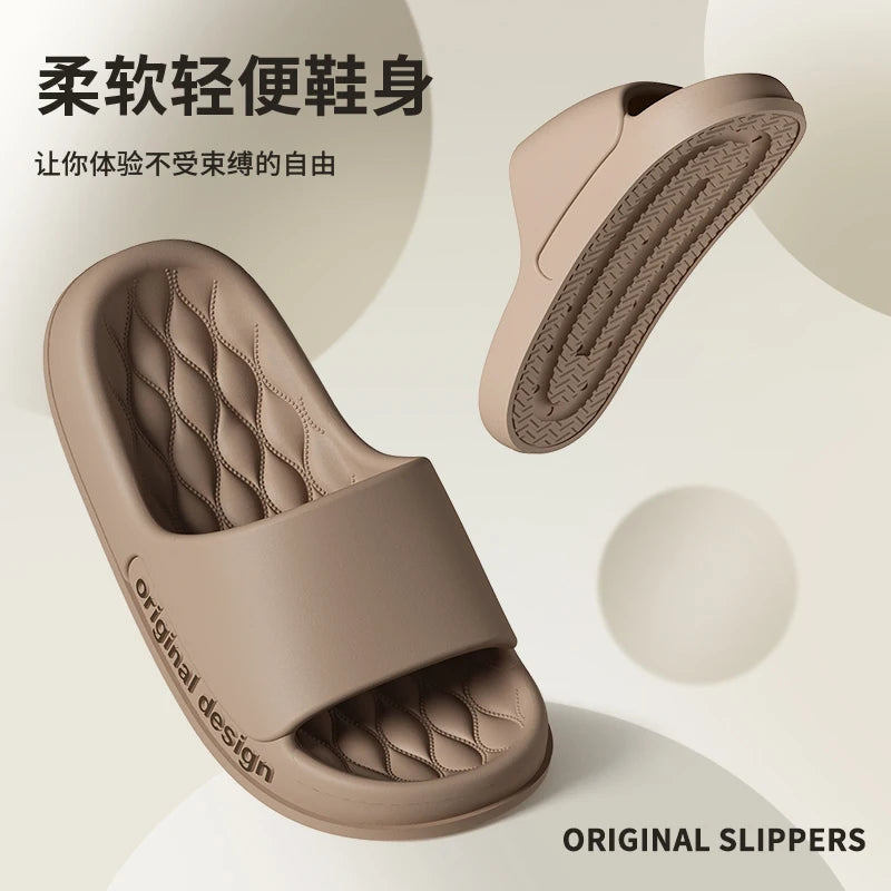 Men’s Summer Cloud Slippers – Soft Non-Slip Sole Sandals for Home, Beach, Indoor & Outdoor Casual Wear