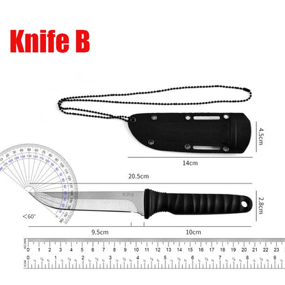 5Cr15Mov Stainless Steel Meat Cleaver & Boning Knife – Sharp Fishing Knife with Holster, Multifunctional Vegetable Peeler