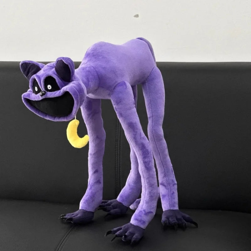 Smiling Animal Anime Plush Toy – Horror Cat Doll, Soft Cartoon Plush for Festival Decoration & Gift