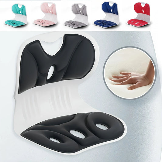 Ergonomic Lumbar Support Pillow — Anti-Fatigue Back Cushion for Study & TV, Breathable Washable Nylon Cover, Multi-Purpose